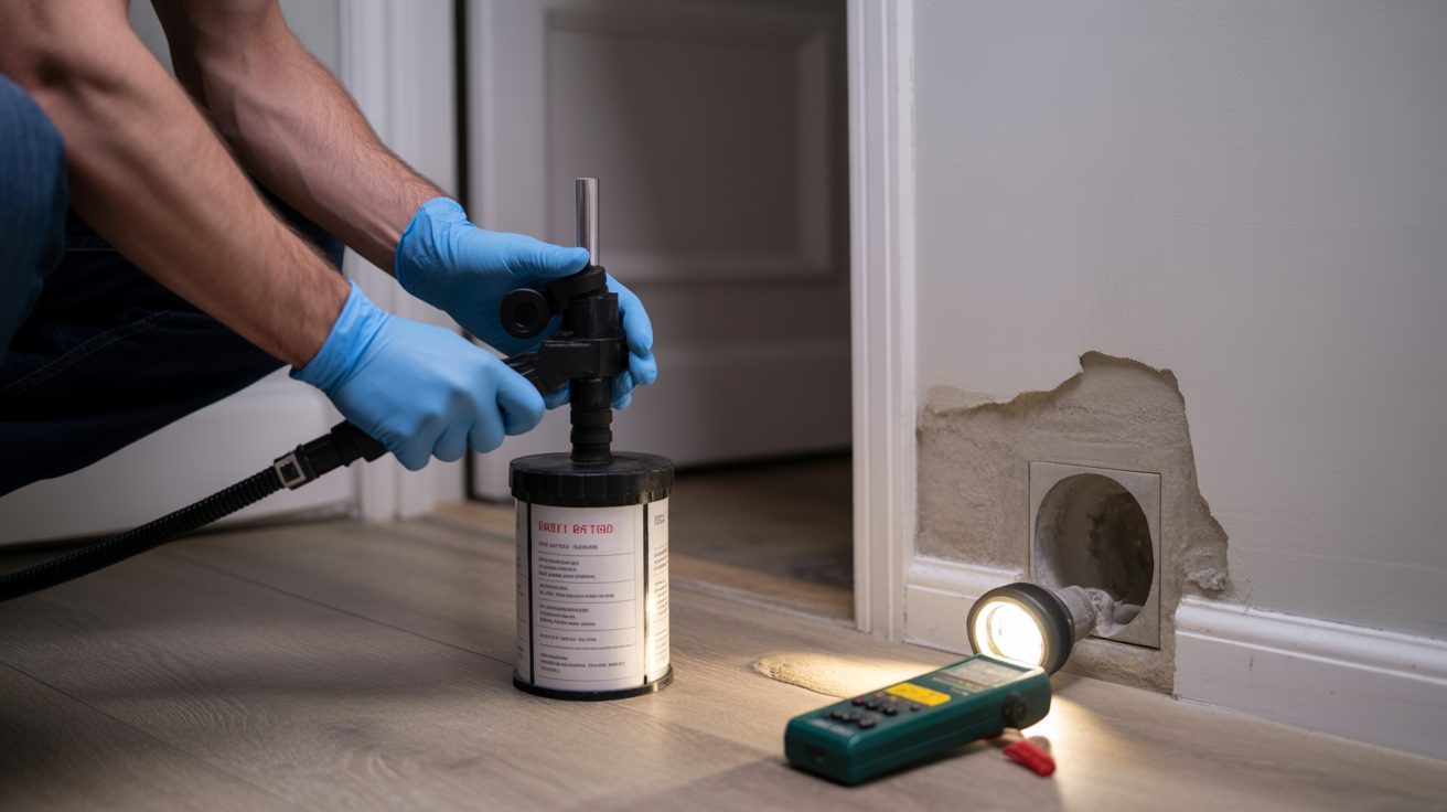 Air sampling during a mold inspection in a San Antonio home